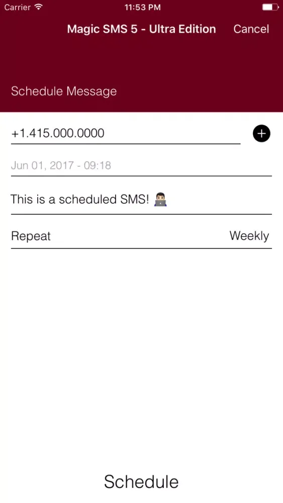 Magic SMS 5 Ultra Edition: Schedule Text Messages سکرین شاٹس