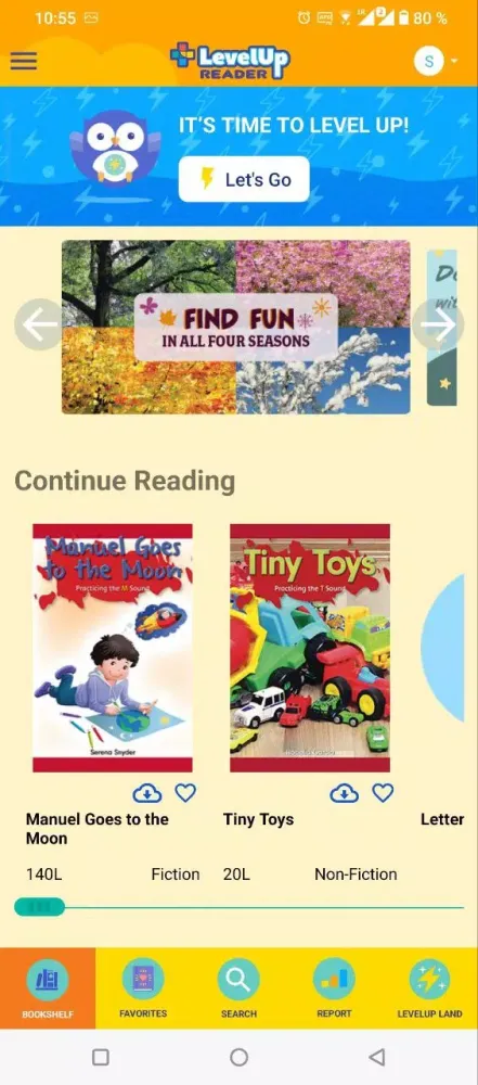 LevelUp Reader Screenshots