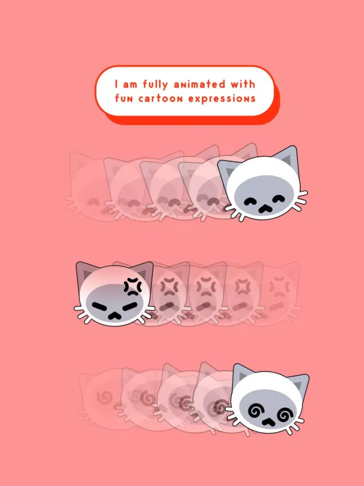 ภาพหน้าจอของ Gnocchi Animated Cat Stickers iPad 