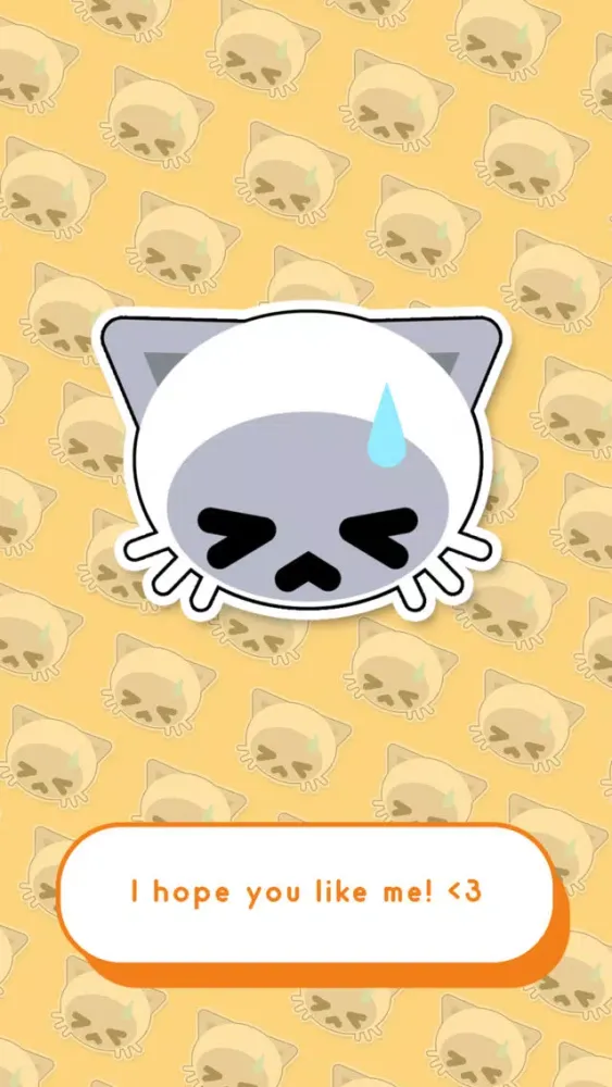 ภาพหน้าจอของ Gnocchi Animated Cat Stickers