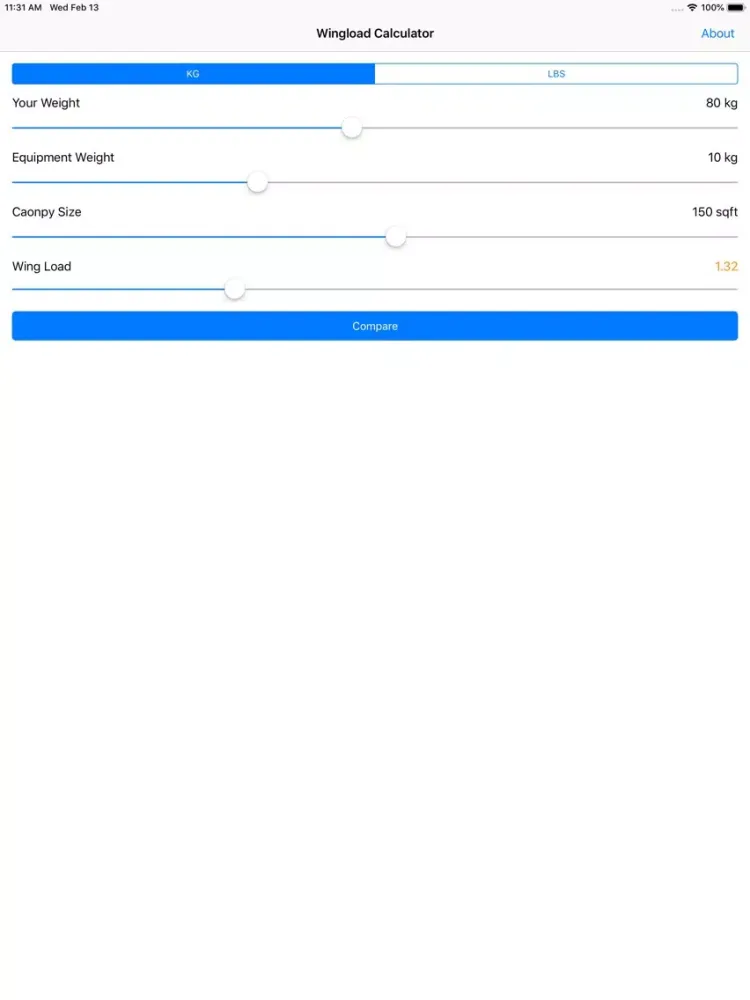 Capturas de pantalla de Wingload for Skydiving iPad 