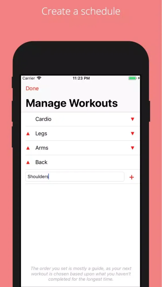Simple Workout Planner Screenshots