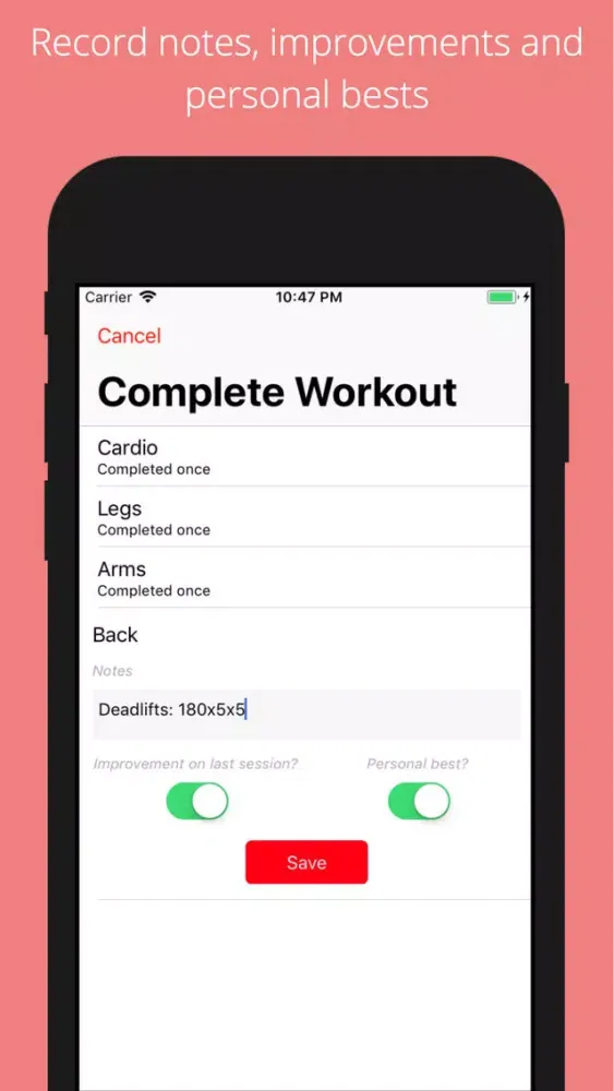 Simple Workout Planner Screenshots