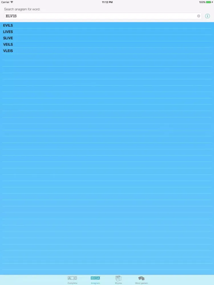 English Words iPad  स्क्रीनशॉट