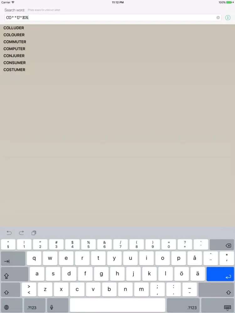 English Words iPad  स्क्रीनशॉट