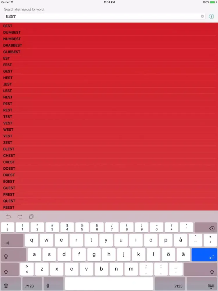 English Words iPad  स्क्रीनशॉट