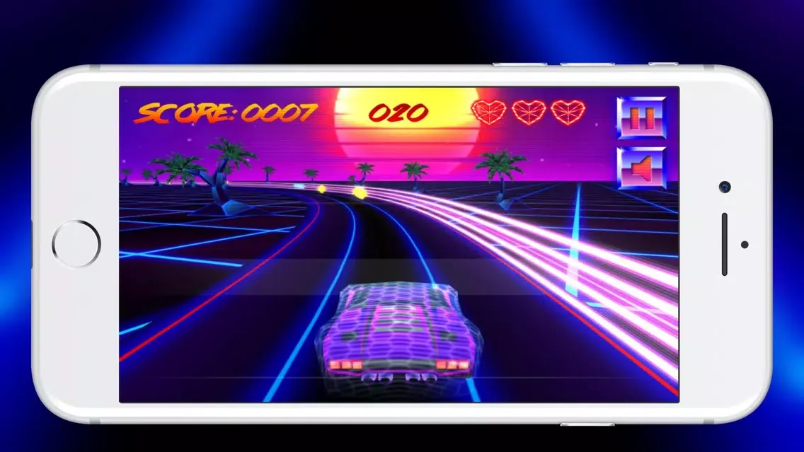 Capturas de tela do Neon rival gears racing