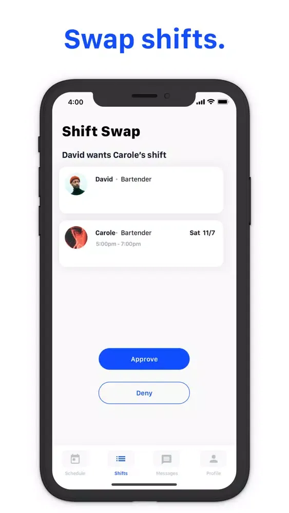 Swapr. Screenshots