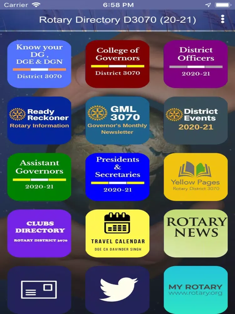 Zrzuty ekranu Rotary Directory D3070 (20-21) iPad 