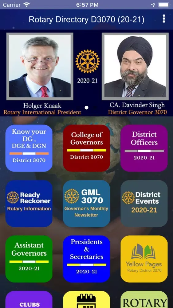 Zrzuty ekranu Rotary Directory D3070 (20-21)