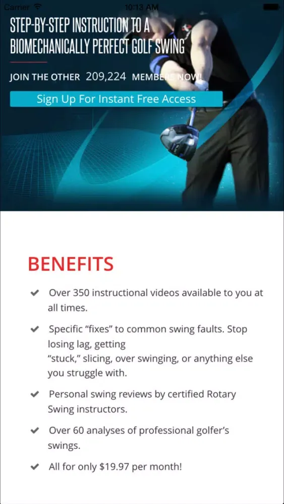 Скриншоты Rotary Swing Golf Instruction Videos