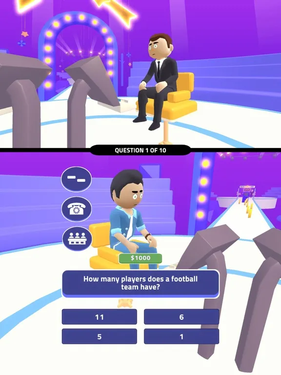 Tangkapan layar Millionaire Runner! iPad