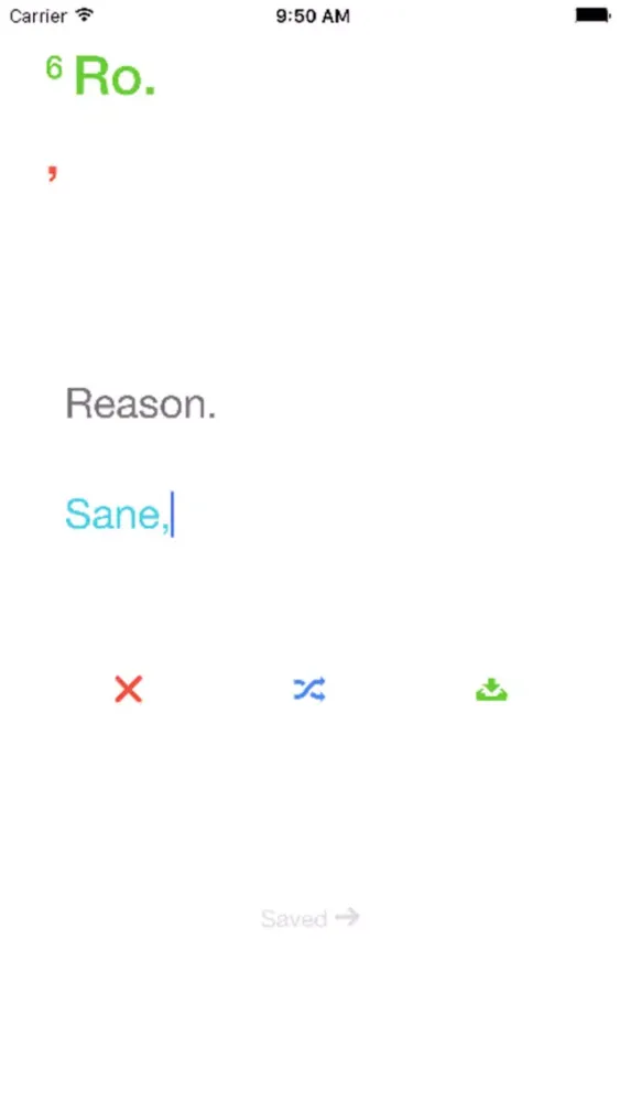 Anagramatizer - A simple tool for creating and saving anagrams. スクリーンショット