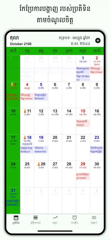 Screenshot di Khmer Lunar Calendar