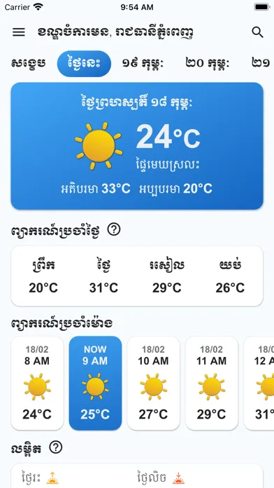 Zrzuty ekranu Khmer Weather Forecast+