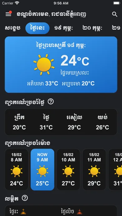 Zrzuty ekranu Khmer Weather Forecast+