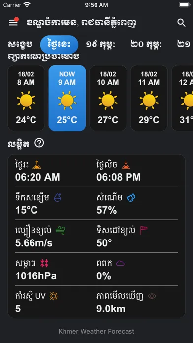 Zrzuty ekranu Khmer Weather Forecast+