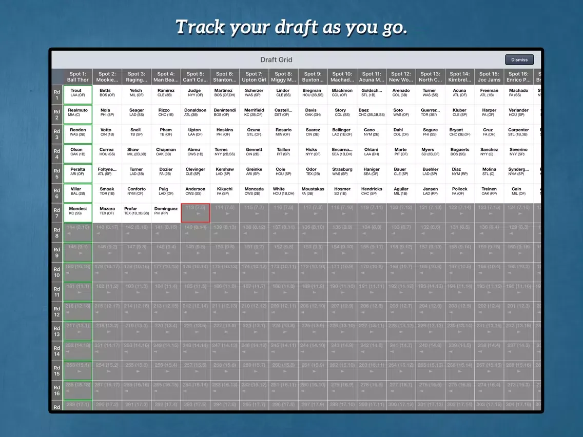 Captures d'écran de Fantasy Baseball Draft Kit '19 iPad 