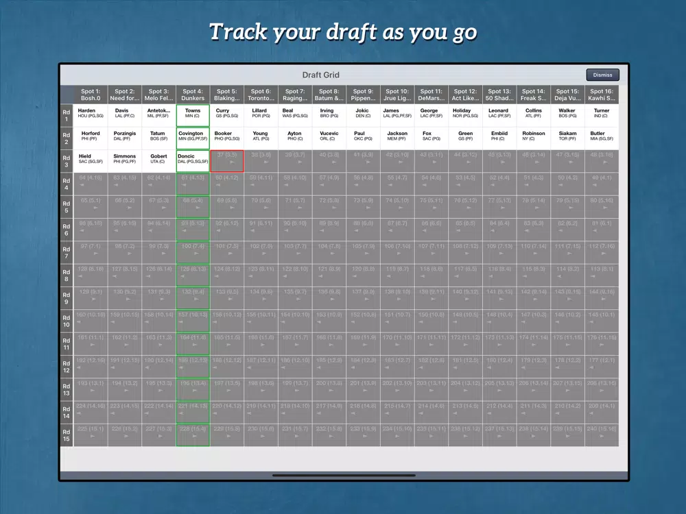 Fantasy Basketball Draft '19 iPad  Screenshots