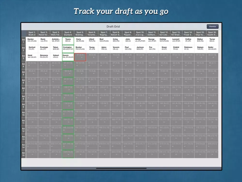 Fantasy Basketball Draft '19 iPad  سکرین شاٹس