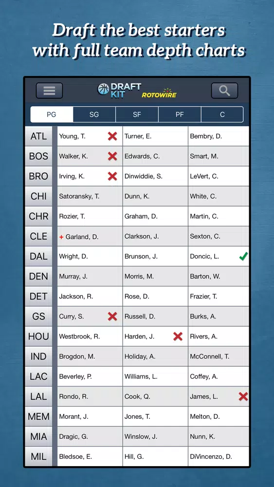 Fantasy Basketball Draft '19 Screenshots