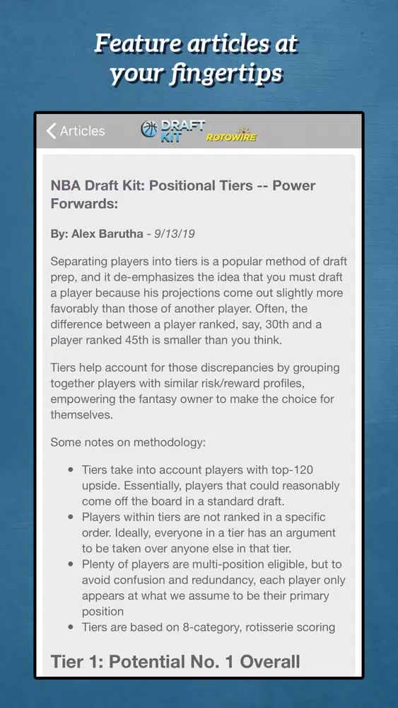 Fantasy Basketball Draft '19 Screenshots