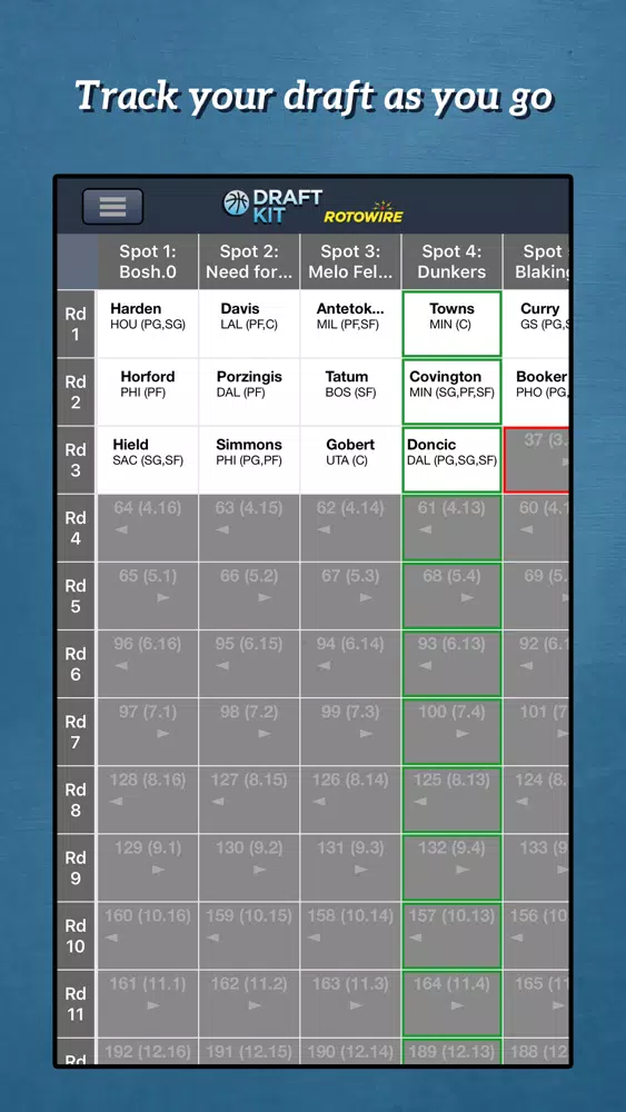 Fantasy Basketball Draft '19 Screenshots
