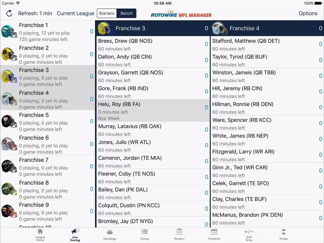 MyFantasyLeague Manager 2018 iPad  스크린샷