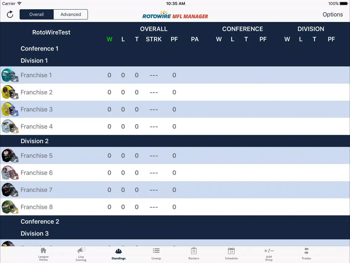 MyFantasyLeague Manager 2018 iPad  스크린샷