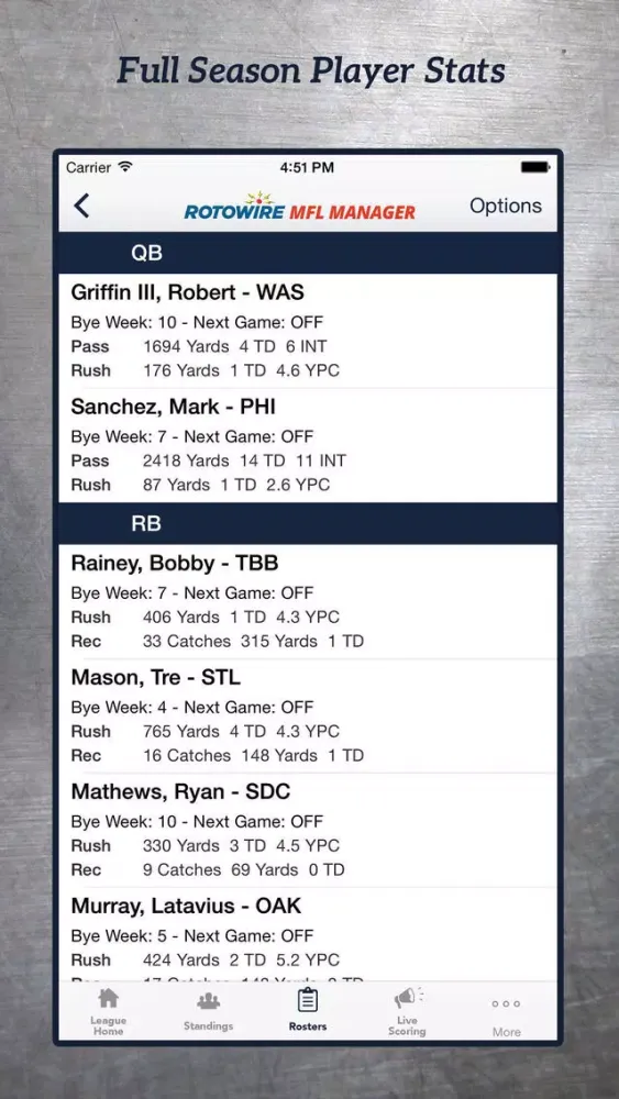 MyFantasyLeague Manager 2018 스크린샷