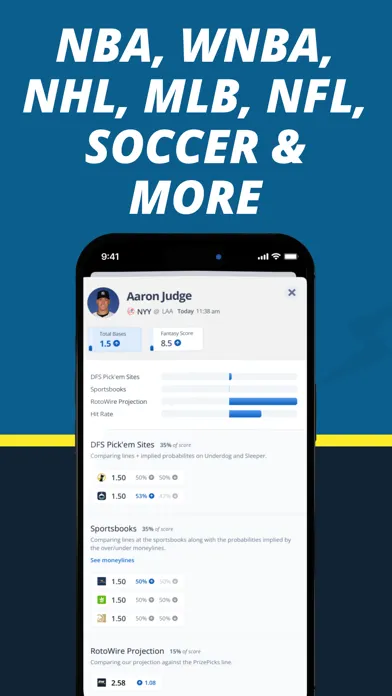 RotoWire Picks | Player Props Screenshots