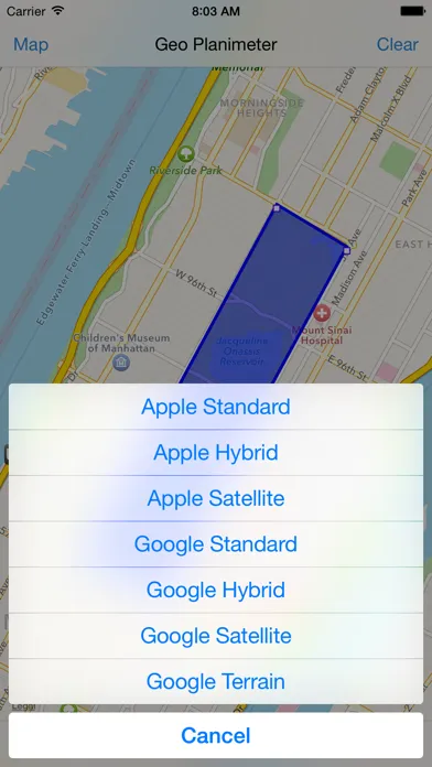 ภาพหน้าจอของ Geo Planimeter - Area & Distance Calculator
