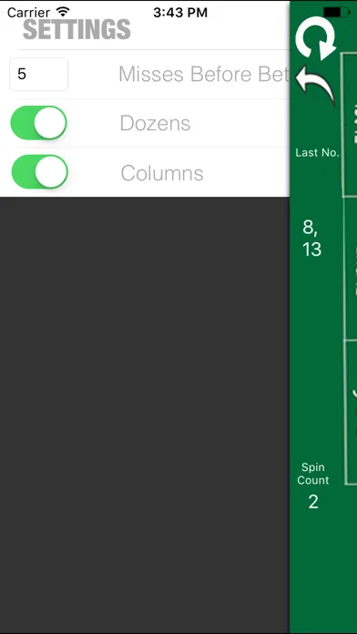 Roulette Dozens Calculator 스크린샷