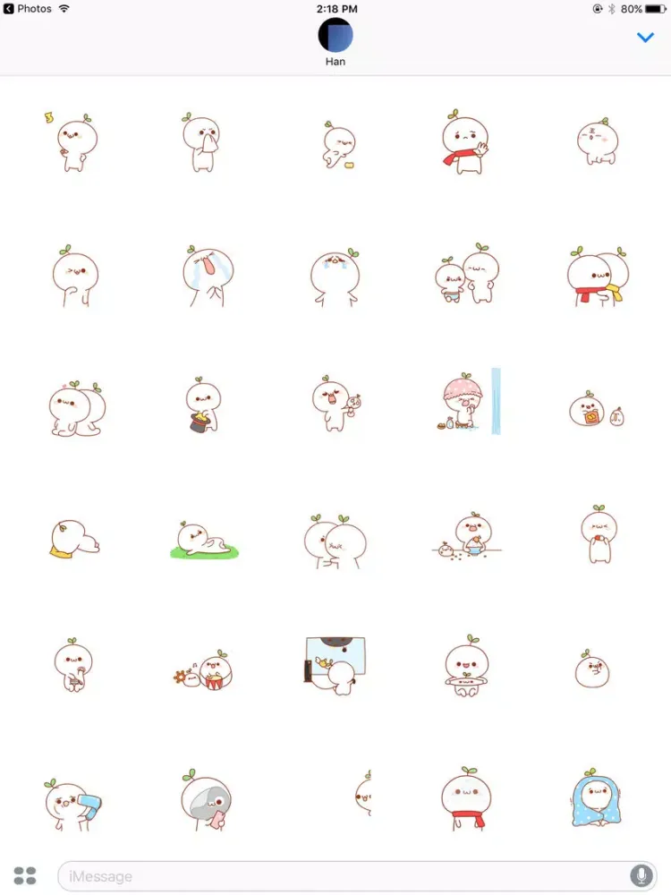 ภาพหน้าจอของ Roundfacemoji iPad 
