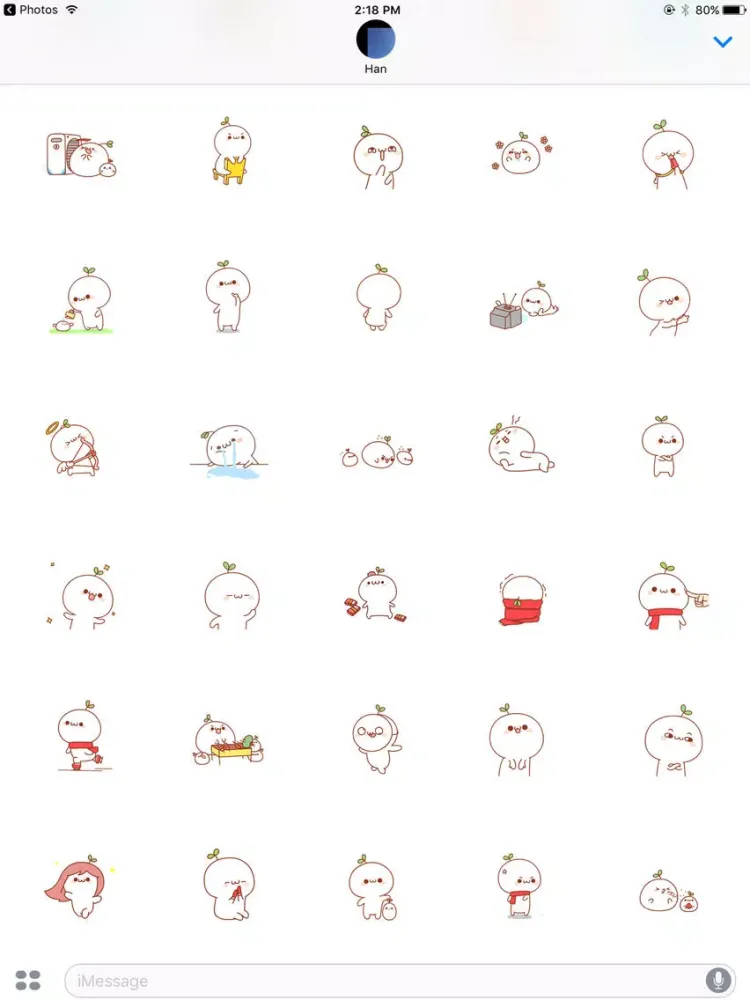 ภาพหน้าจอของ Roundfacemoji iPad 