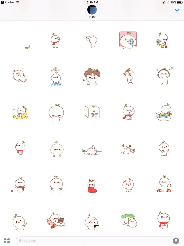 ภาพหน้าจอของ Roundfacemoji iPad 
