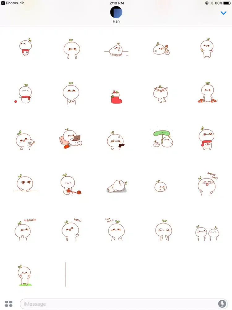 ภาพหน้าจอของ Roundfacemoji iPad 
