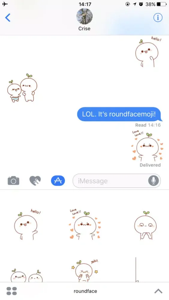 ภาพหน้าจอของ Roundfacemoji
