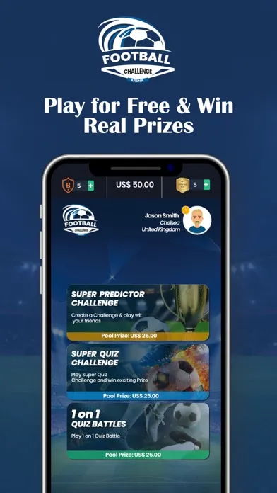 Capturas de tela do Football Challenge Arena