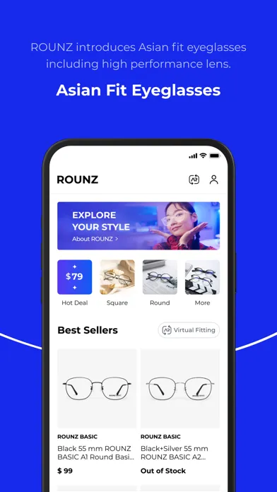 ROUNZ - AR try on eyewear shop スクリーンショット