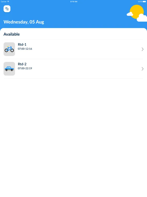 RoutiGo Driver iPad  スクリーンショット