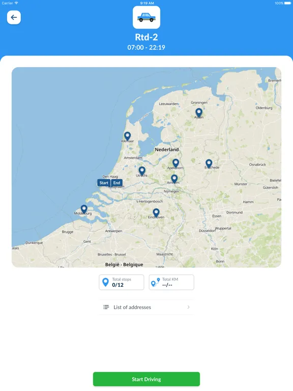 RoutiGo Driver iPad  スクリーンショット