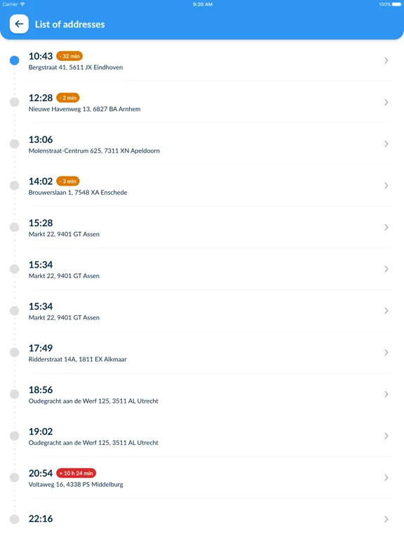 RoutiGo Driver iPad  スクリーンショット