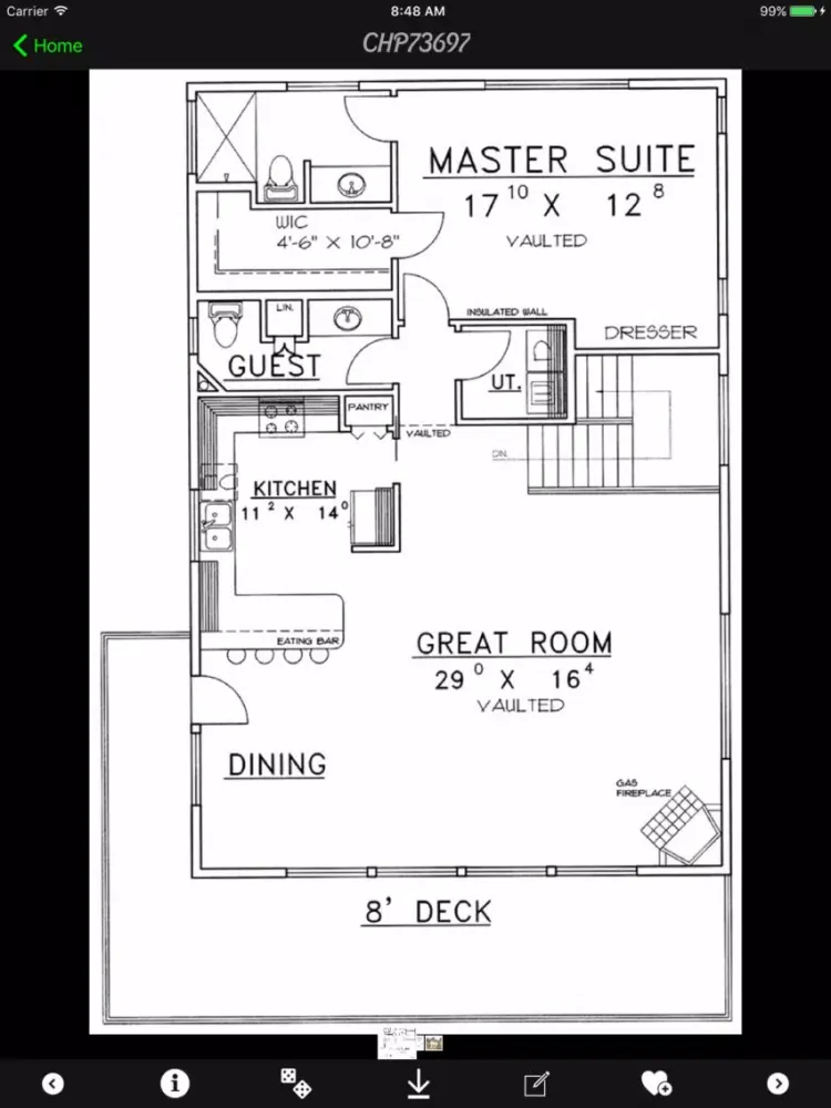 Tangkapan skrin Chalet House Plans Guide iPad 
