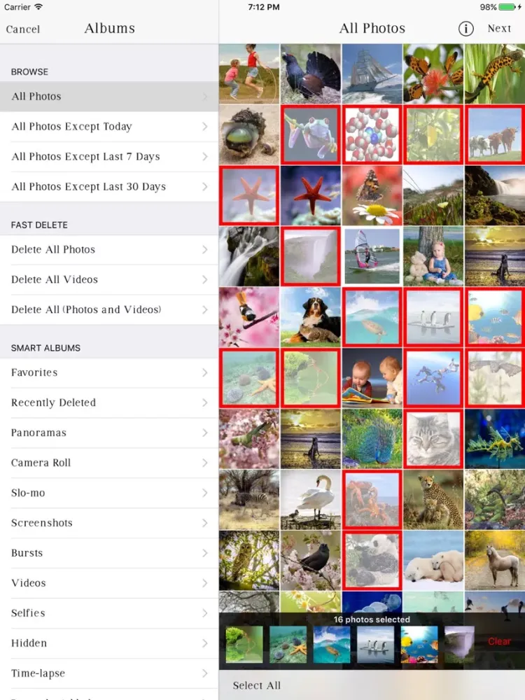 Tangkapan layar Photo Deleter with one Click iPad 