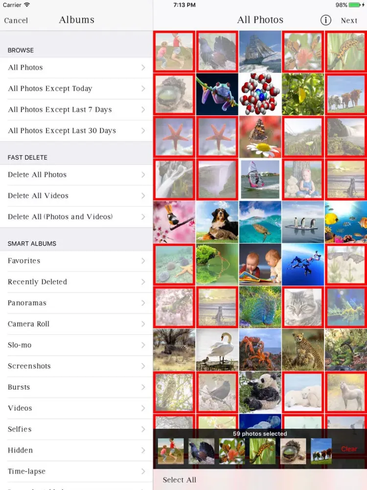 Tangkapan layar Photo Deleter with one Click iPad 