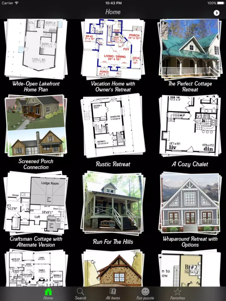 صور Mountain House Plans Kit iPad 