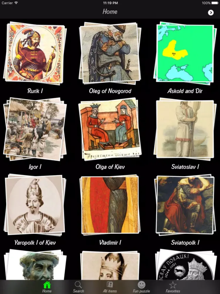 ภาพหน้าจอของ Russian Rulers Wiki iPad 