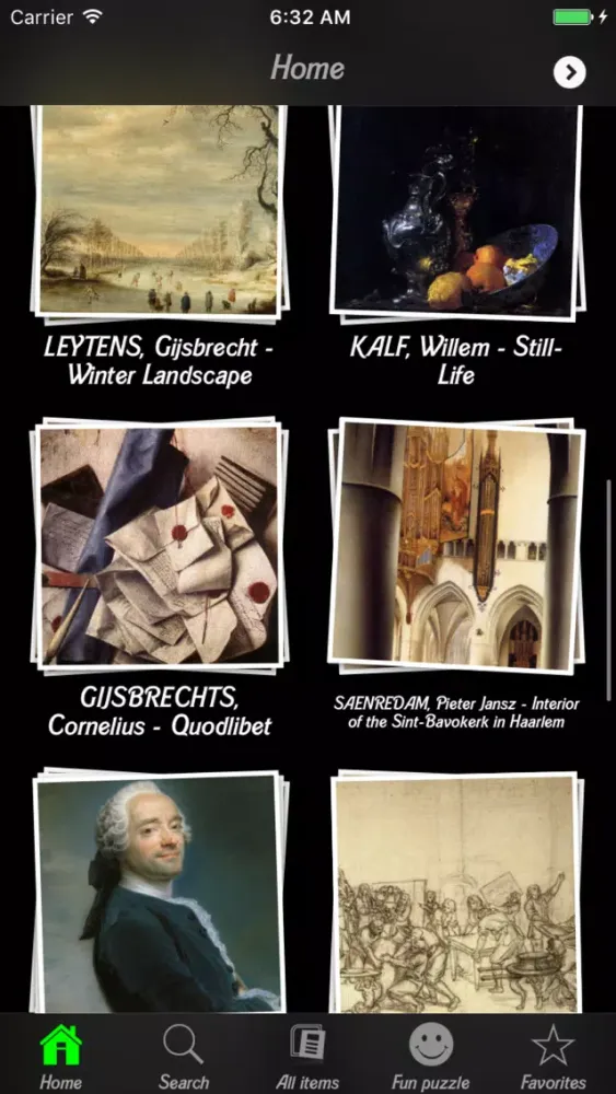 Captures d'écran de Baroque Art Gallery+