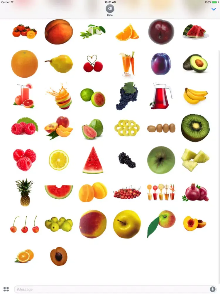 Скриншоты Fruits Pack for iMessage iPad 